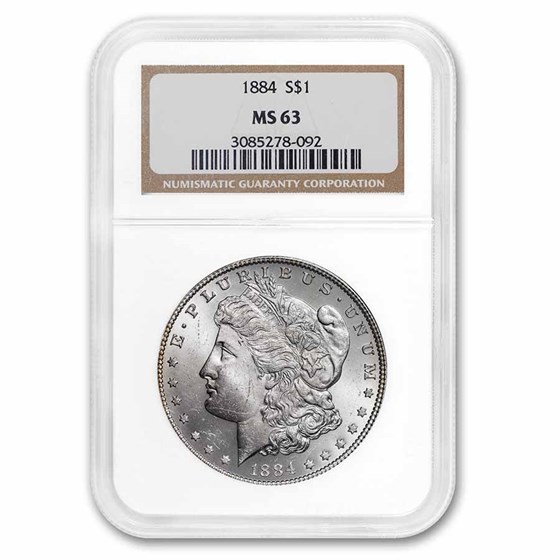 1884 Morgan Dollar MS-63 NGC 1884 Morgan Dollar MS-63 NGC